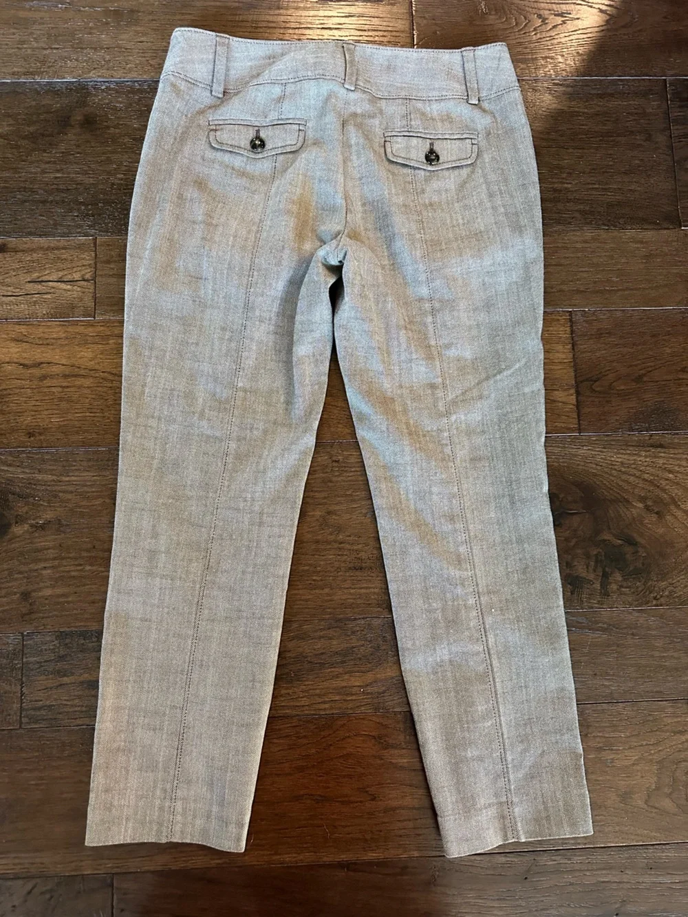 Ann Taylor Women’s Lindsey Brown Patterned Straight Leg Dress Pants- size 8